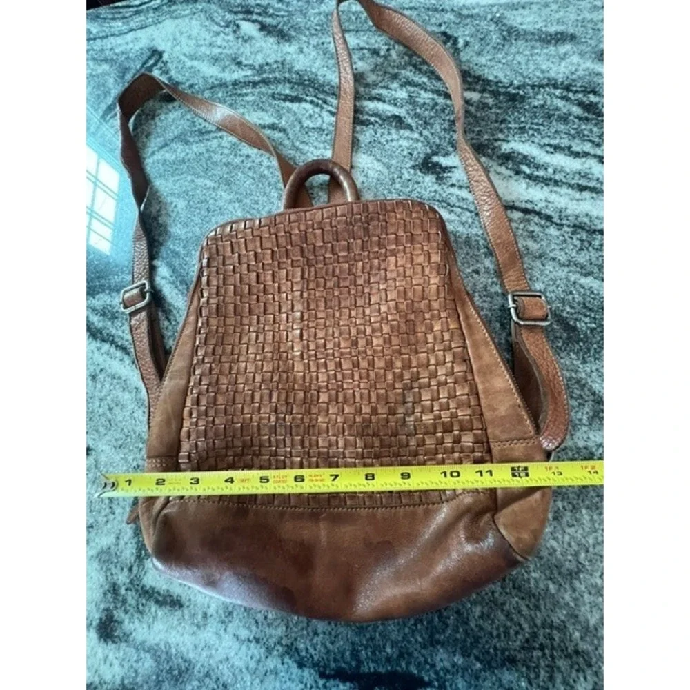 Valenca Holland Backpack Women Medium Brown Woven Leather Boho Artisan Bag